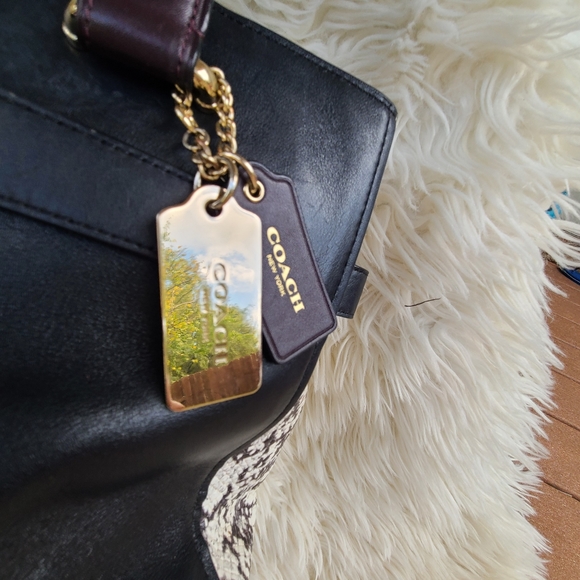 COACH Swaggers Carryall Black Exotic Bag - Picture 3 of 11